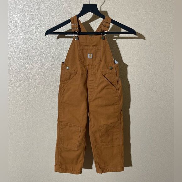 Carhartt Tan Bib Overalls - Picture 1 of 6